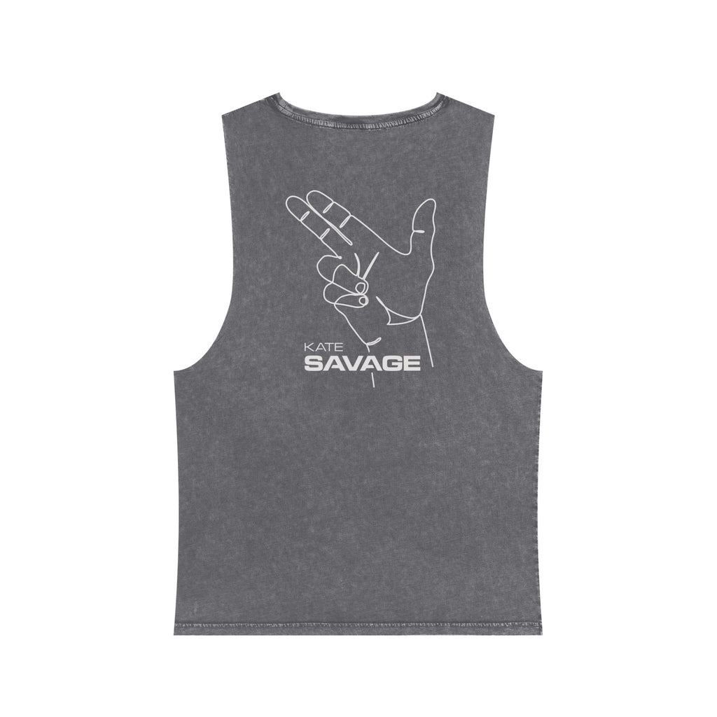 Gunfingers Stonewash Muscle Tee Tank