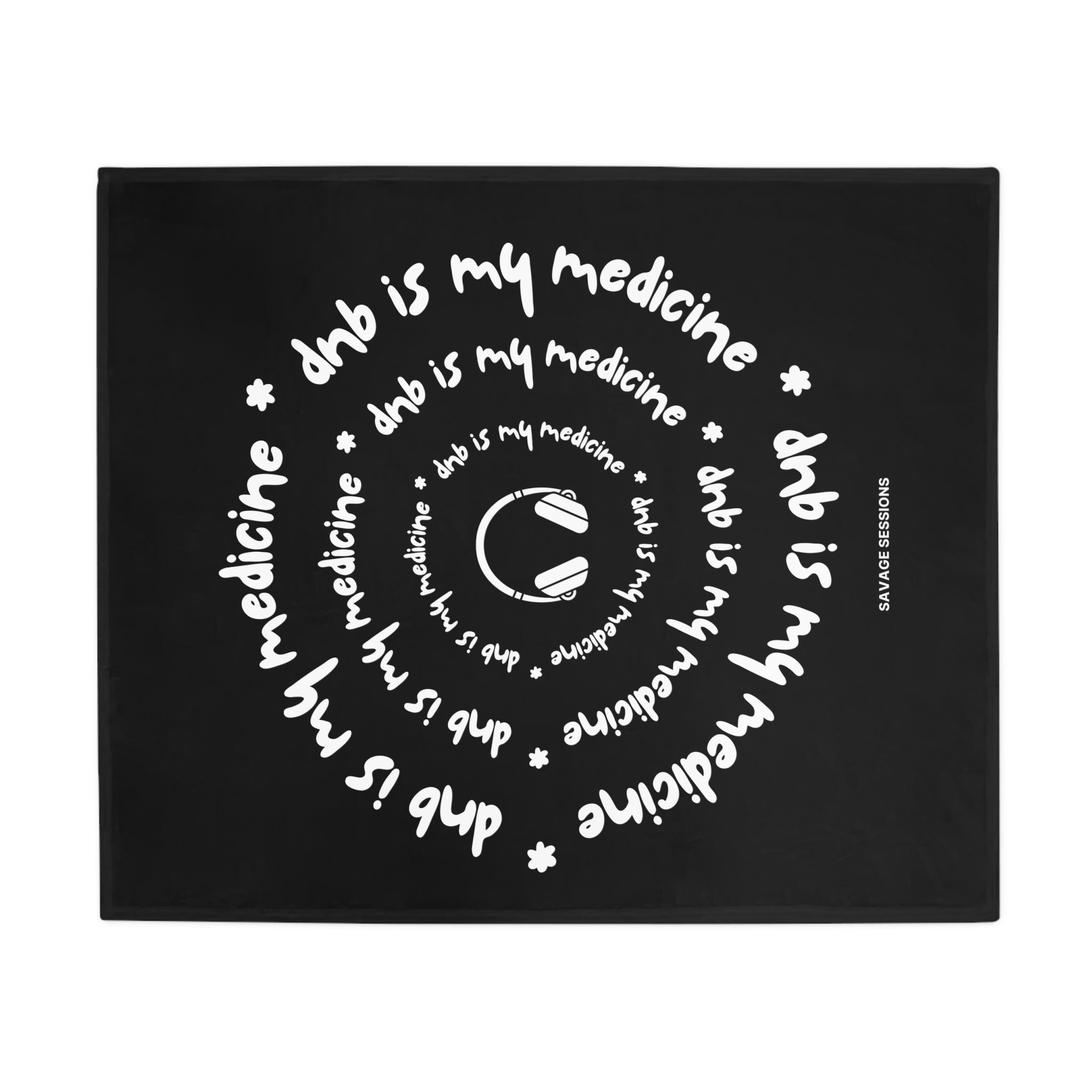 Plush Blanket — “DNB Is My Medicine” Drum & Bass Music Blanket