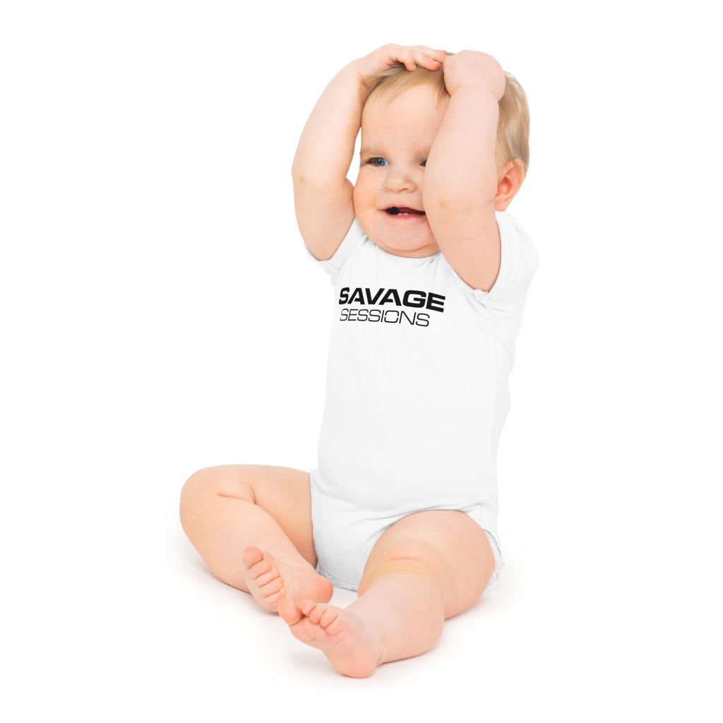 The India Baby Bodysuit — "Savage Sessions" / "Built for the Bassline" Graphic Infant Onesie