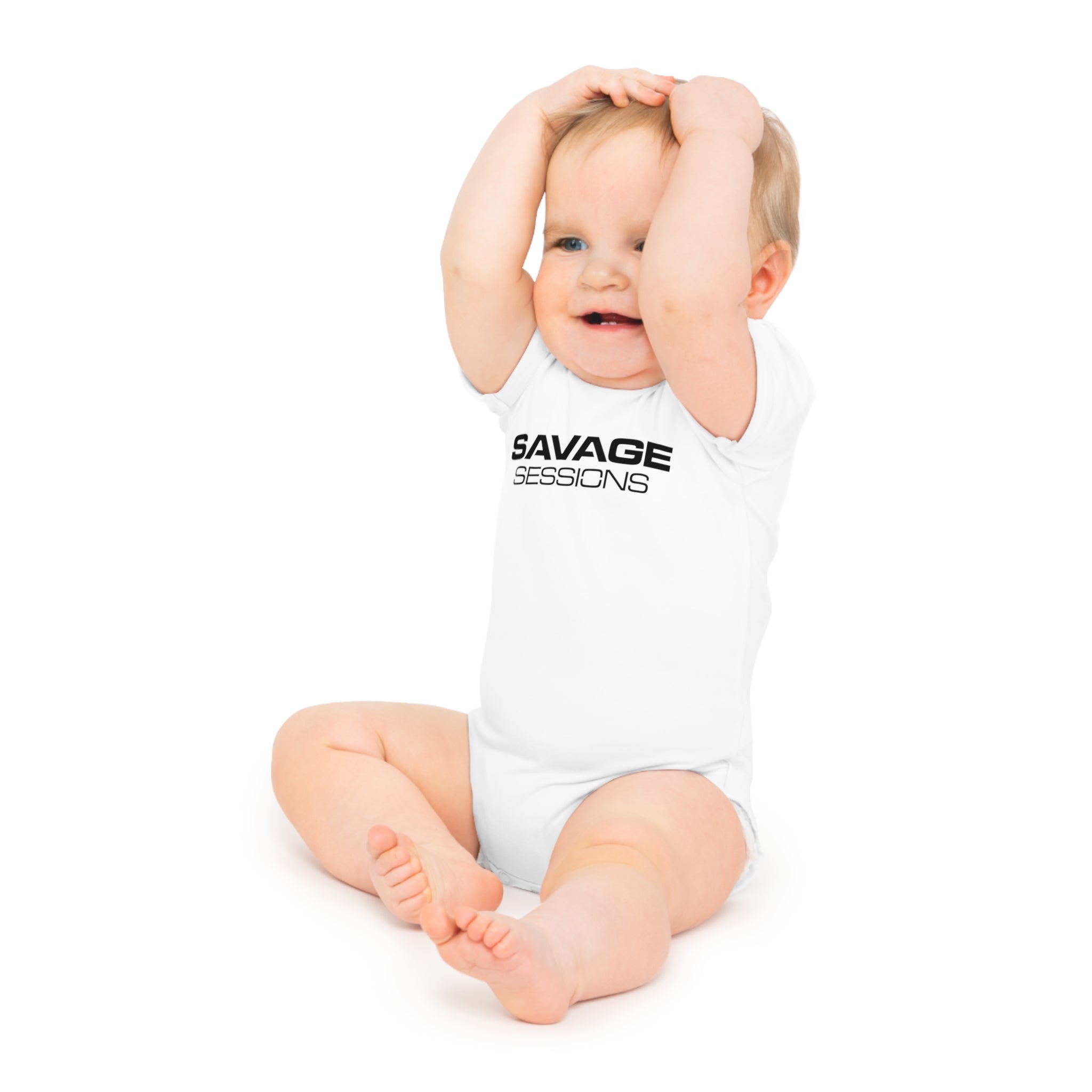 The India Baby Bodysuit — "Savage Sessions" / "Built for the Bassline" Graphic Infant Onesie