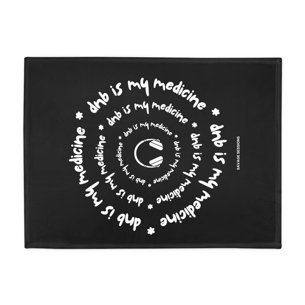 Plush Blanket — “DNB Is My Medicine” Drum & Bass Music Blanket