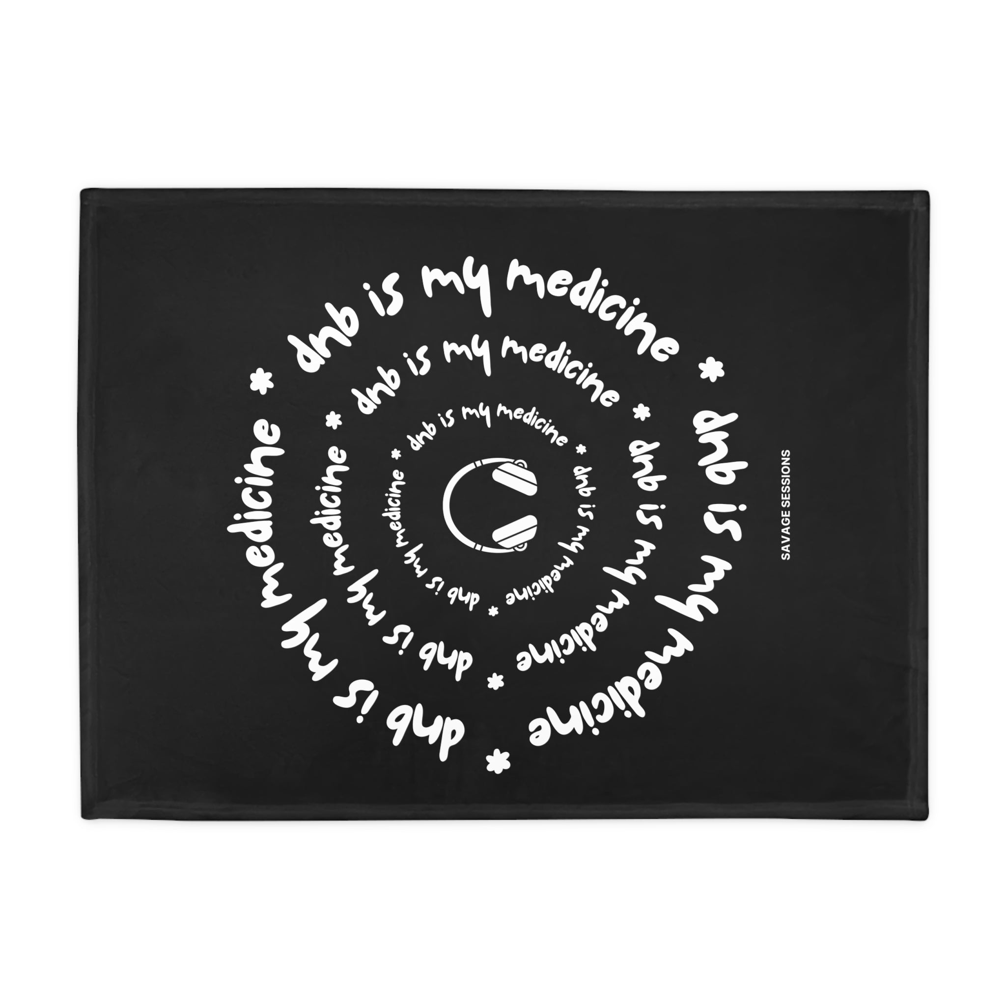 Plush Blanket — “DNB Is My Medicine” Drum & Bass Music Blanket